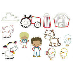 Stickserie Bauernhof